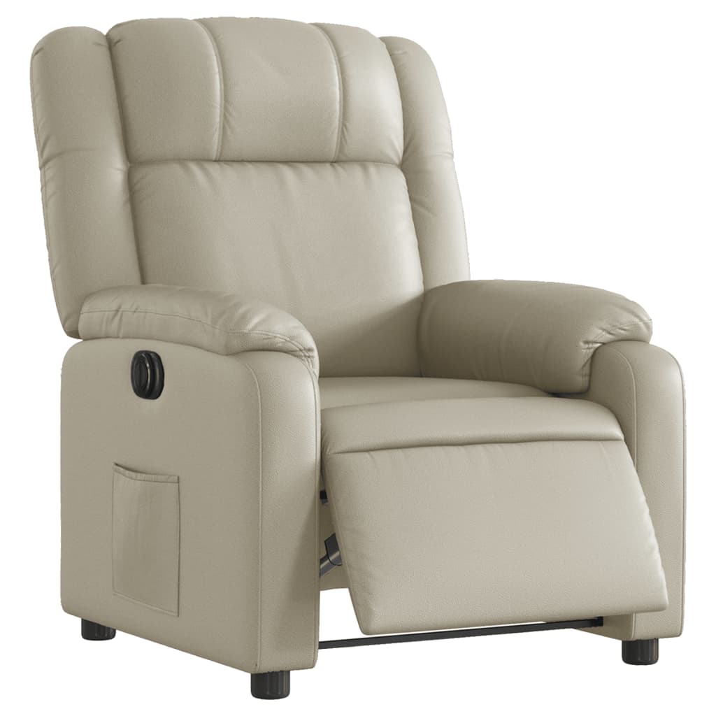 Fauteuil Kunstleer Kleurig Crème