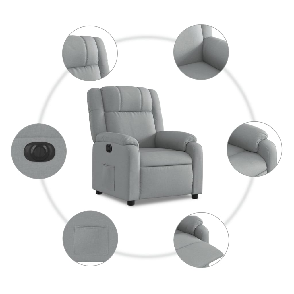 Fauteuil Stof Lichtgrijs