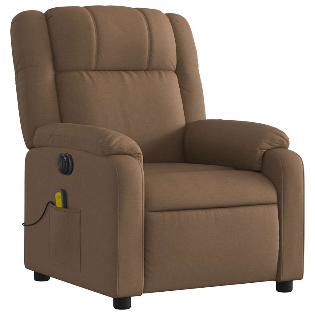 Massagestoel Stof Bruin