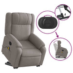 Sta-Op-Massagestoel Stof Taupe