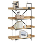 Boekenkast 4-Laags 100X33X145,5 Cm Bewerkt Hout