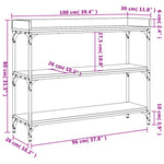 Wandtafel Met Schappen 100X30X80 Cm