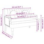 Bankje Met Kussens 113X64,5X75,5 Cm Stof