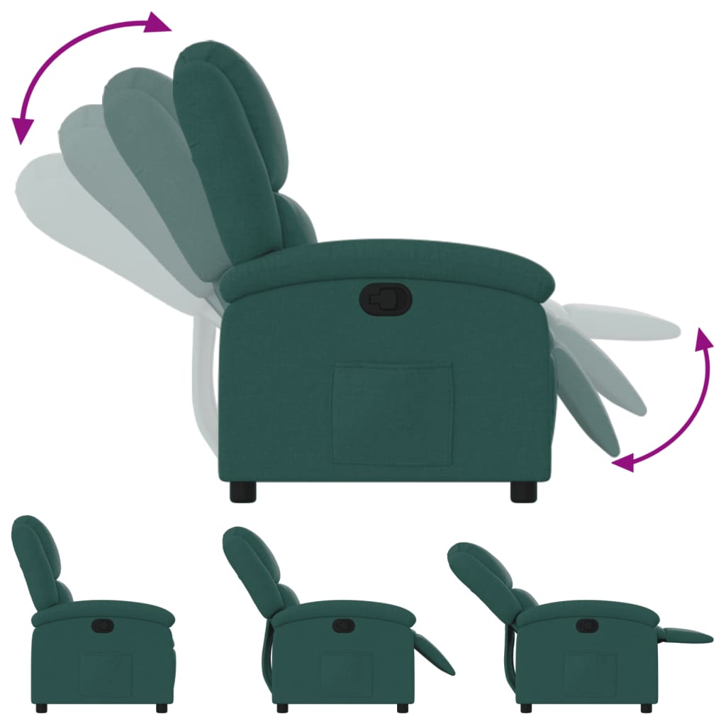 Fauteuil Verstelbaar Stof Donkergroen