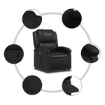 Fauteuil Verstelbaar Kunstleer Zwart