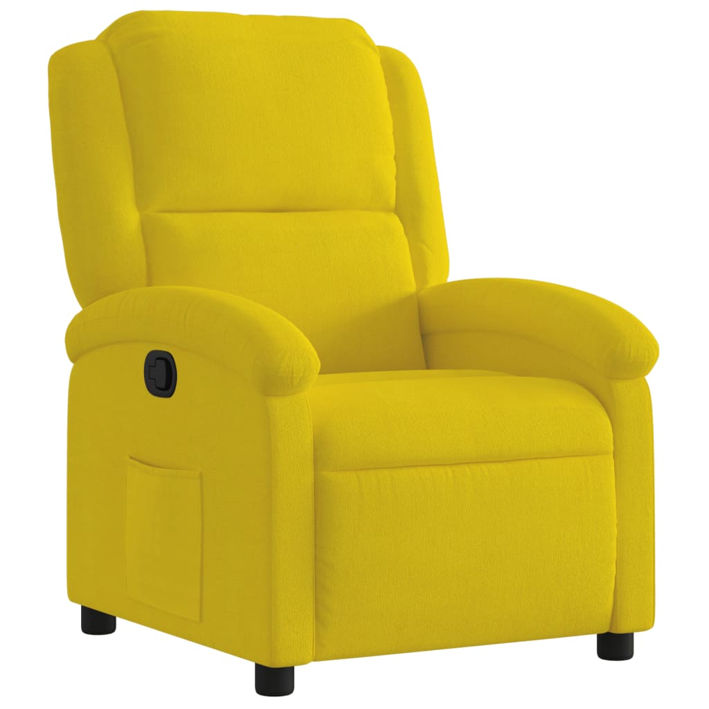 Fauteuil Verstelbaar Fluweel Geel