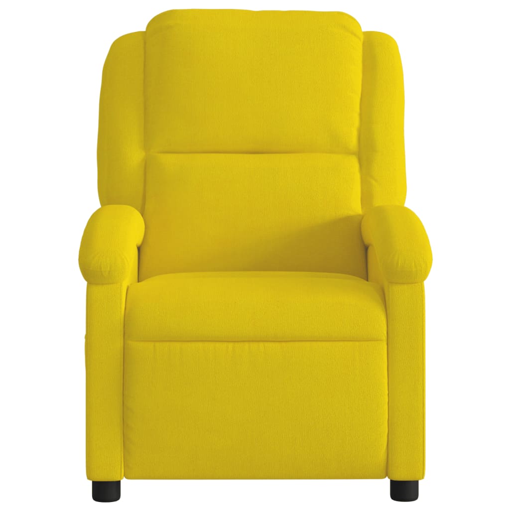 Fauteuil Verstelbaar Fluweel Geel