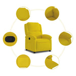 Fauteuil Verstelbaar Fluweel Geel
