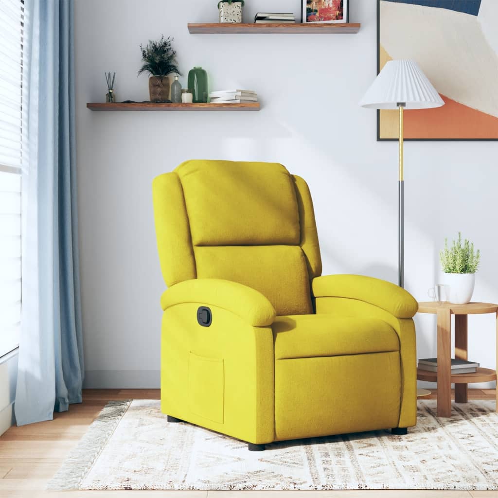 Fauteuil Verstelbaar Fluweel Geel