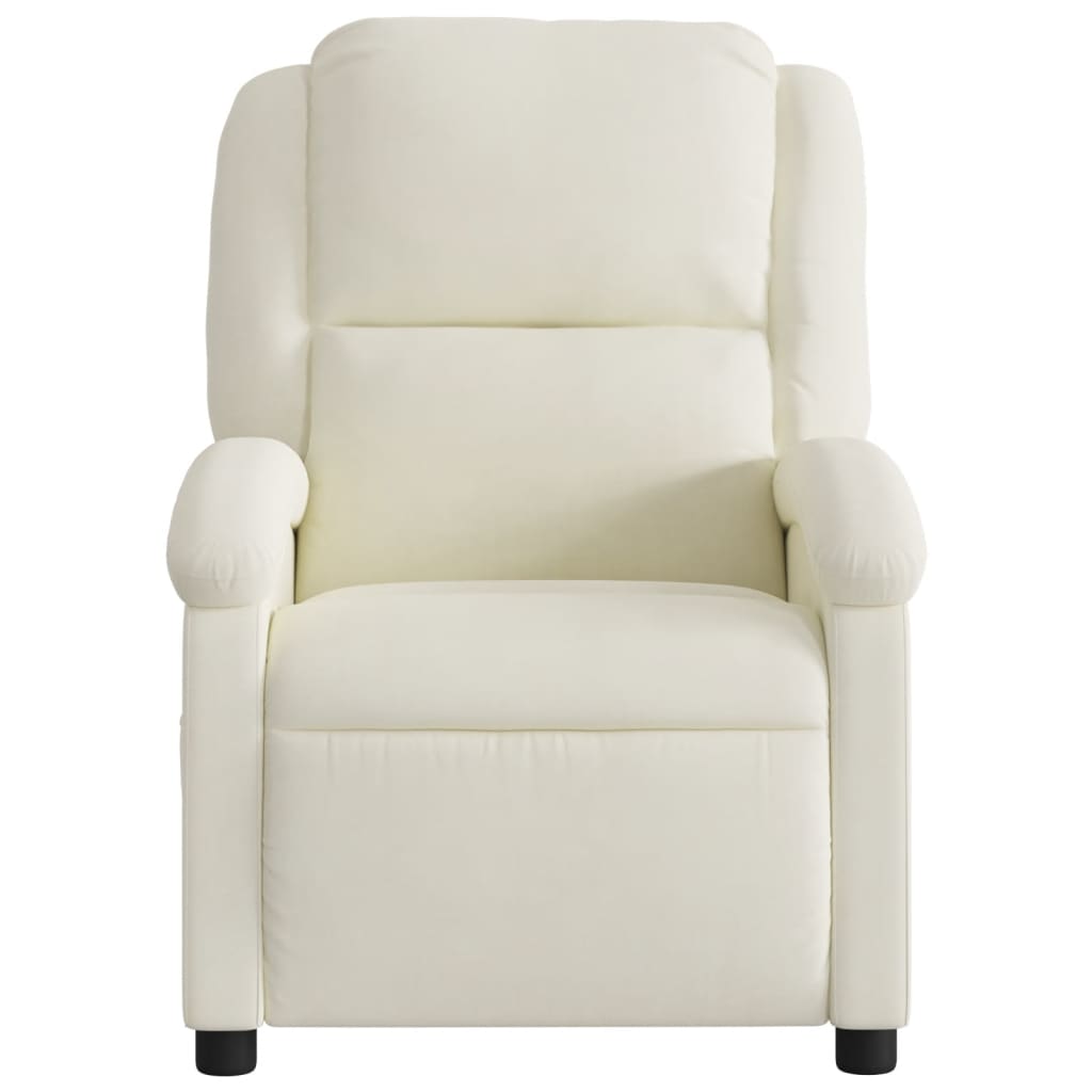 Fauteuil Verstelbaar Fluweel Kleurig Crème