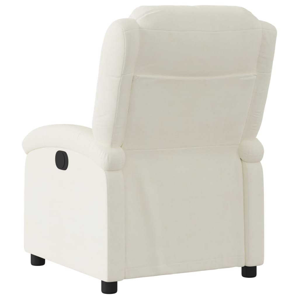 Fauteuil Verstelbaar Fluweel Kleurig Crème