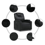 Fauteuil Verstelbaar Kunstleer Zwart