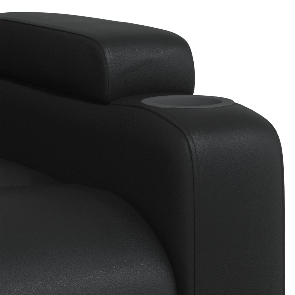 Fauteuil Verstelbaar Kunstleer Zwart