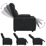 Fauteuil Verstelbaar Kunstleer Zwart