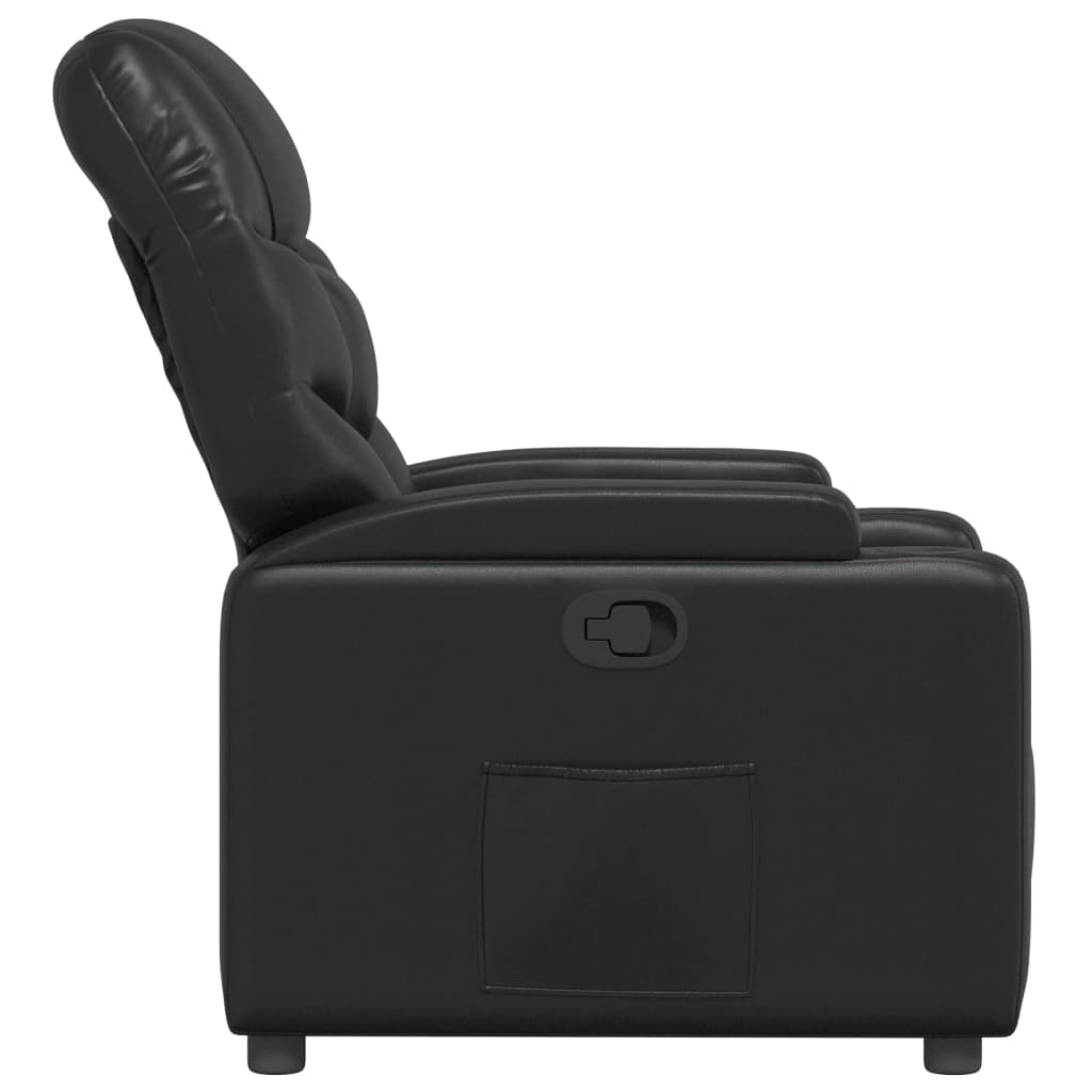Fauteuil Verstelbaar Kunstleer Zwart