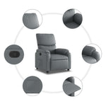 Fauteuil Verstelbaar Kunstleer Grijs