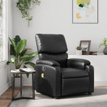 Fauteuil Verstelbaar Kunstleer Zwart