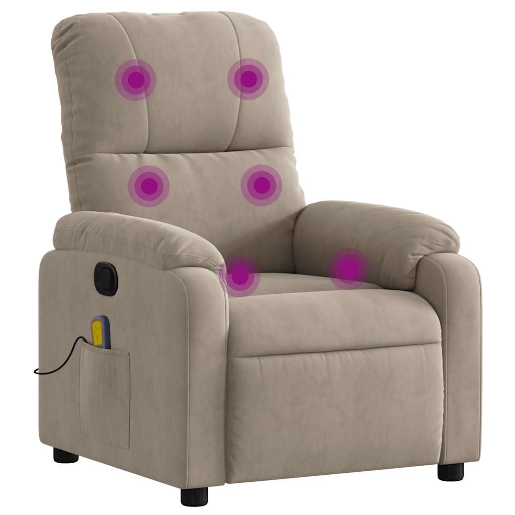 Massagestoel Microvezelstof Taupe