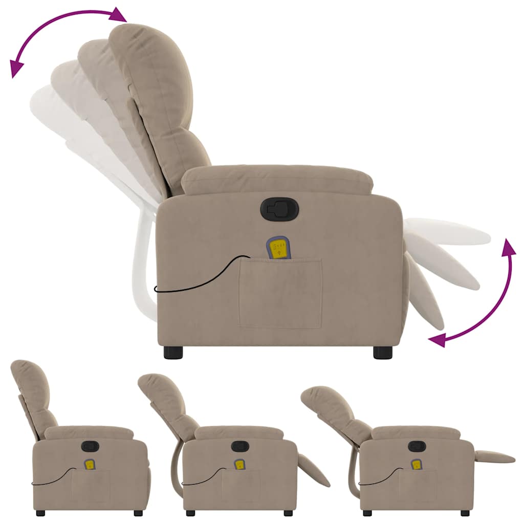 Massagestoel Microvezelstof Taupe