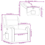 Massagestoel Verstelbaar Stof Wijnrood