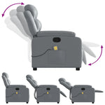 Massagestoel Verstelbaar Kunstleer Grijs