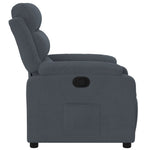 Fauteuil Verstelbaar Fluweel Donkergrijs