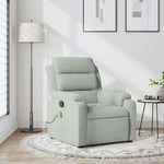 Fauteuil Verstelbaar Fluweel Lichtgrijs