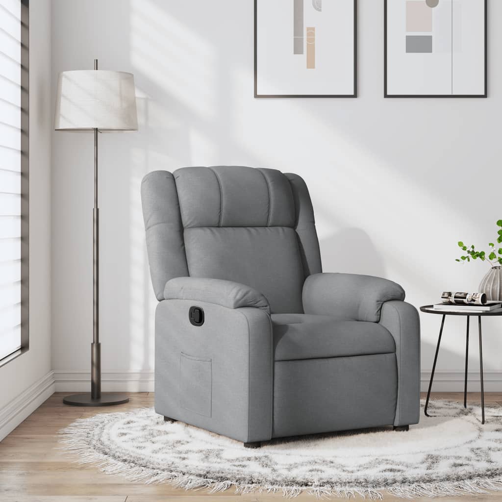 Fauteuil Verstelbaar Stof Lichtgrijs