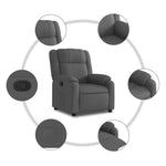 Fauteuil Verstelbaar Stof Donkergrijs
