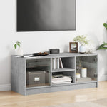 Tv-Meubel Met Glazen Deuren 02X37X42 Cm