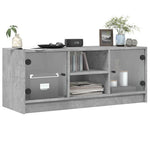 Tv-Meubel Met Glazen Deuren 02X37X42 Cm