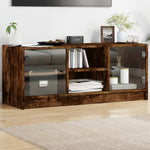 Tv-Meubel Met Glazen Deuren 02X37X42 Cm