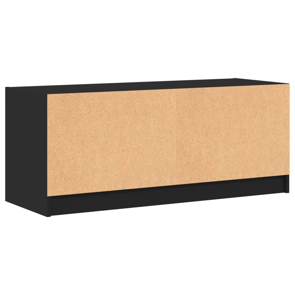 Tv-Meubel Met Glazen Deuren 02X37X42 Cm