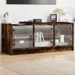 Tv-Meubel Met Glazen Deuren 02X37X42 Cm