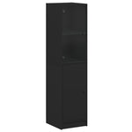 Hoge Kast Met Glazen Deur 35X37X142 Cm
