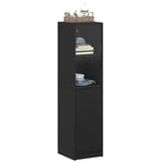 Hoge Kast Met Glazen Deur 35X37X142 Cm