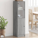 Hoge Kast Met Glazen Deur 35X37X142 Cm