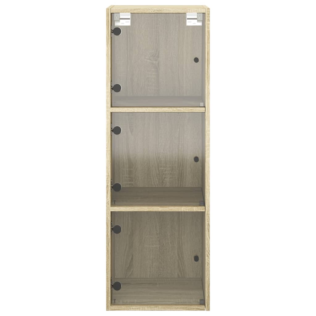 Wandkast Met Glazen Deuren 35X37X100 Cm Kleurig