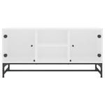 Tv-Meubel Met Glazen Deuren 02X37X50 Cm