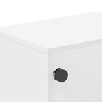 Tv-Meubel Met Glazen Deuren 02X37X50 Cm