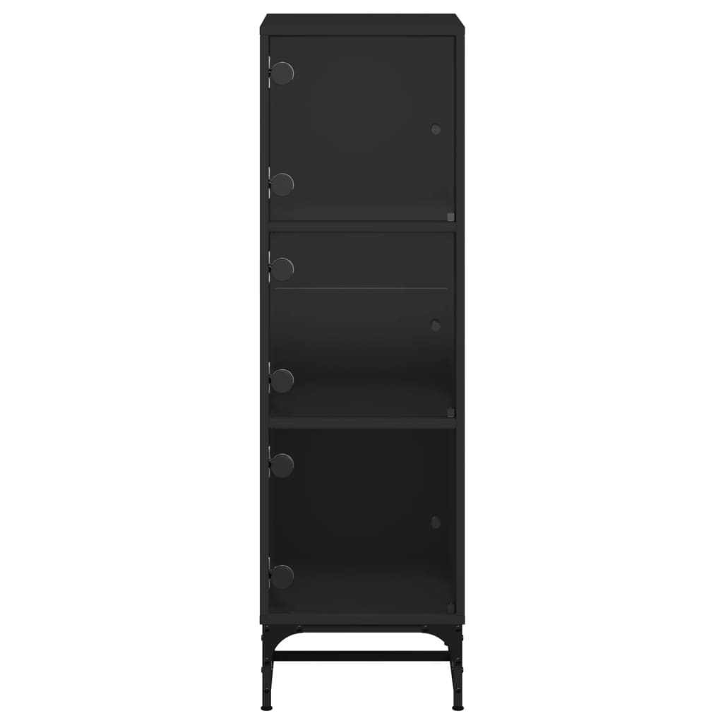 Hoge Kast Met Glazen Deuren 35X37X120 Cm