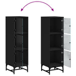 Hoge Kast Met Glazen Deuren 35X37X120 Cm