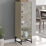 Hoge Kast Met Glazen Deuren 35X37X120 Cm