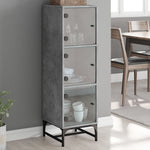 Hoge Kast Met Glazen Deuren 35X37X120 Cm