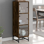 Hoge Kast Met Glazen Deuren 35X37X120 Cm