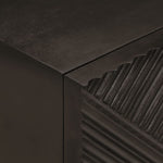 Nachtkastje 40X30X50 Cm Massief Mangohout En Ijzer Zwart