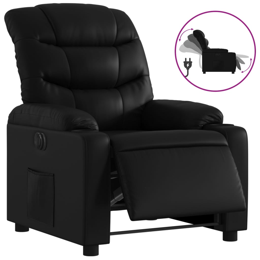 Fauteuil Kunstleer Zwart