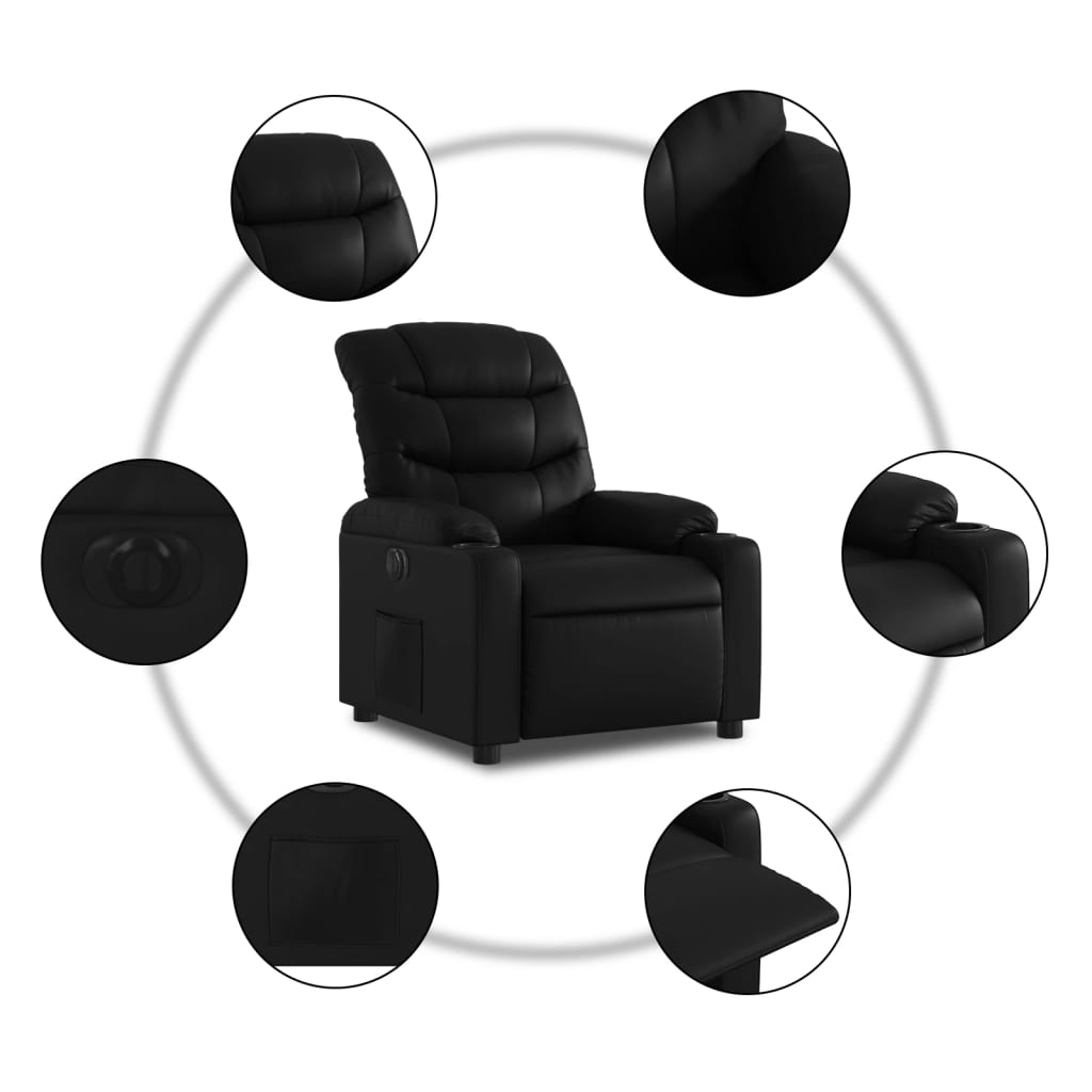 Fauteuil Kunstleer Zwart