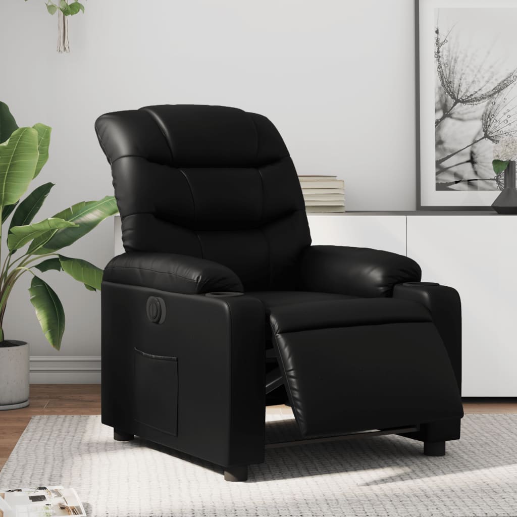 Fauteuil Kunstleer Zwart