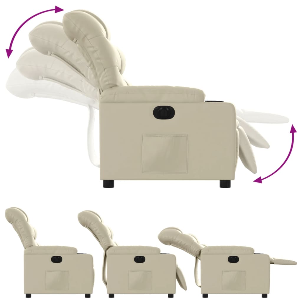 Fauteuil Kunstleer Kleurig Crème